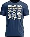 TeeUnion Funny Aviation Shirt – Things I Do in My Spare Time T-Shirt Airplane Humor Tee Pilot Gift Heather Navy
