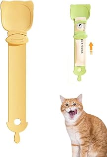Katzen-Löffel, Quetschlöffel, Leckerli-Spender für Püree und Biskuit-Bar, Fütterungslöffel, Katzenfutter-Löffel mit Loch zum Aufhängen, Nass-Leckerlis, Quetscher für Katzenbar-Leckerlis product image