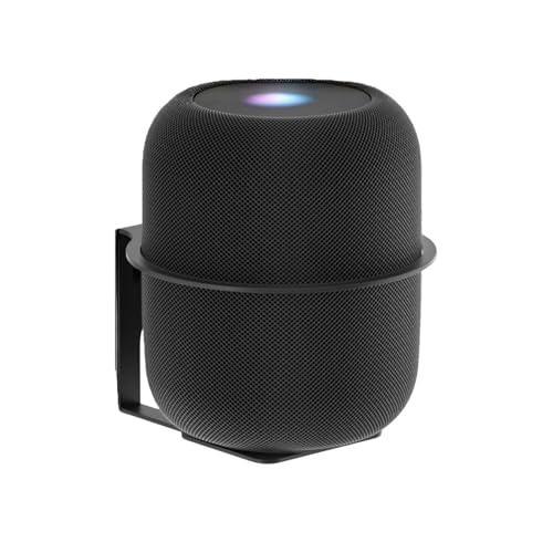 Wall Mount for Homepod 2nd Gen 1st Gen, Speaker Wall Bracket, Aluminum Alloy Wall Mount Shelf Compatible with Homepod, Reserved Cable Hole, with Screws (Black)