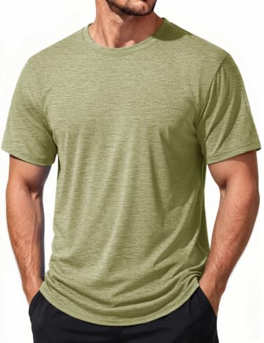 magcomsen MAGCOMSEN Mens Dry Fit Shirt Short Sleeve Athletic Workout Tops Gym Running