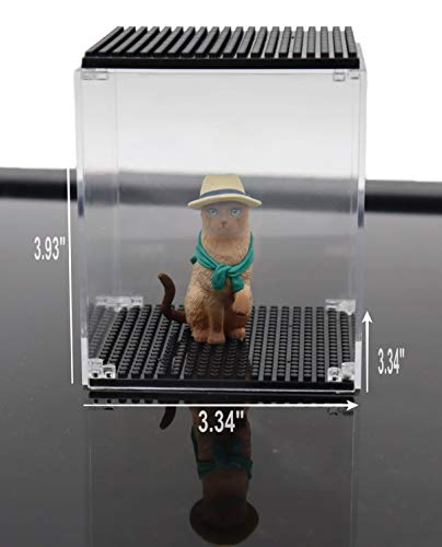 Figurine Display Case, Gift Shop Bins Toys Goodies Counter Top Displays, Display Box, 4.72 X 4.72 X 3.34 Inch #TOP8