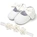 Babyschuhe, Taufschuhe Mädchen Baby Prinzessin Schuhe Stirnbänder Geschenkset |Anti-Rutsch&Weiche Sohle| Säugling Pailletten Bowknot Blumen Krippe Schuhe Lauflernschuhe Mädchen Hochzeit Schuhe