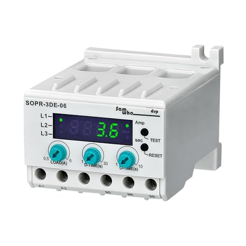 Relais de surcharge thermique numérique pour protection de moteur 24V AC DC 1-6A