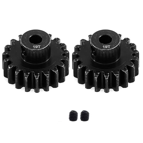 2pcs 3949X Hardened Steel 19-Tooth Pinion Gear (32 Pitch) for Traxxas Slash Rrustler Stampede Raptor 4x4 VXL TRX-4 TRX-6 19T Upgrade Parts