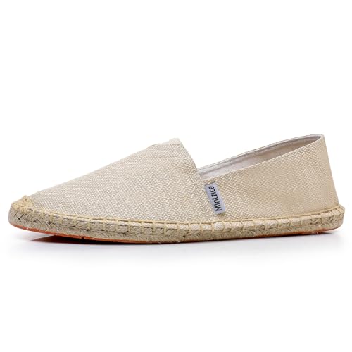 Image of Mintzice Men's Solid Comfortable Slip on Canvas Espadrilles Flat