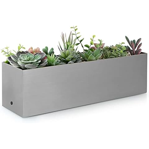 Sanbege 17" Large Stainless Steel Planter Box Cover