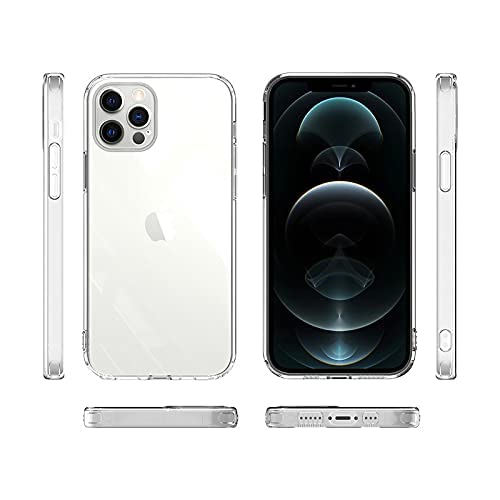 Image of NISHTECH for iPhone 12 Pro Premium Hybrid Transparent Soft Slim Dust Proof Back Case Cover with Camera Protection
