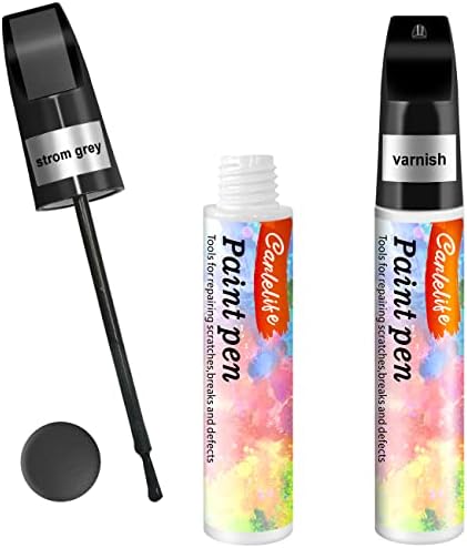 Touch Up Paint for Cars 17 Colors Scratch Repair Car Rim Paint Kit for Various Automotive Touchup Wheels Paint with Varnish Coating Pen (Storm Grey)