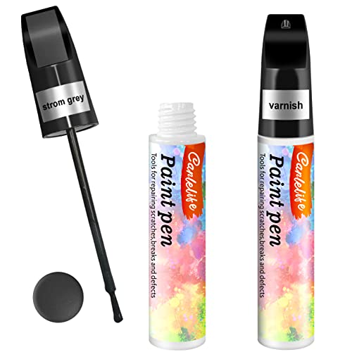 Touch Up Paint For Cars 17 Colors Scratch Repair Car Rim Paint Kit For Various Automotive Touchup Wheels Paint With Varnish Coating Pen (Storm Grey) #TOP1