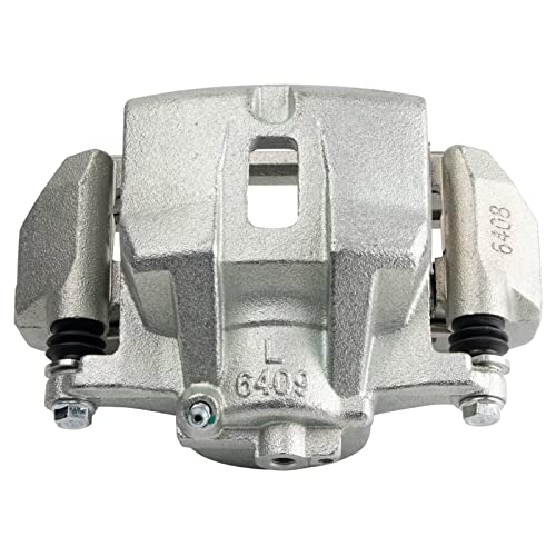 Image of TRQ Front Left Brake Caliper w /Bracket Drivers Side