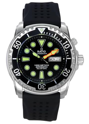RATIO FreeDiver - Reloj de buceo automático con cristal de zafiro...