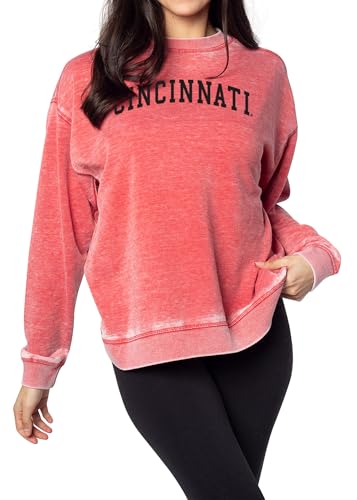 Sudadera Campus Crew Mujer Rosso M Ropa Casual Deportiva de Cuello Redondo