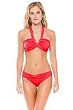 Seafolly Women's Standard Bandeau Halter Bikini Top Swimsuit, Chili, 10 US
