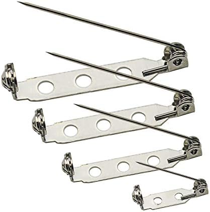 WeiMeet120 Pieces Brooch Pin Backs Craft Pin Back Bar Pins with Safety Locking Clasp