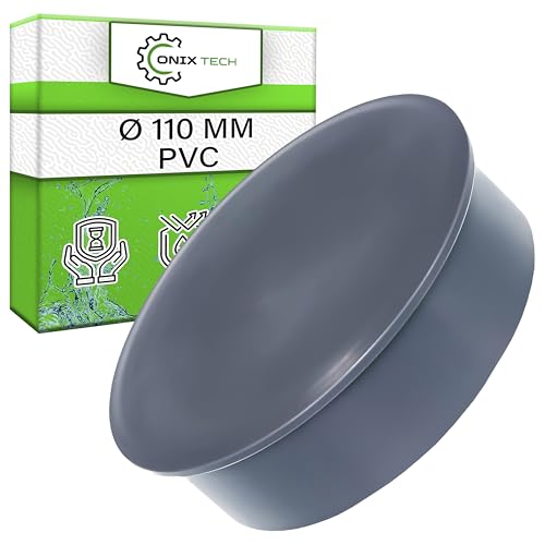Tapón de Diámetro Ø 110 mm de PVC Tubo Tapones Encolar está Diseñada para Cubrir el Tuberías de Desagüe - Garantía de 5 Años - ONIX TECH