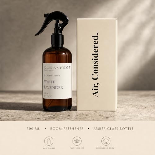 Image of White Lavender Room Freshener Spray - 300 ml, Long Lasting Plant-Derived Home Fragrance, Natural Lavender Mist for Bedroom, Living Room, Bathroom, Free from Harsh Chemicals