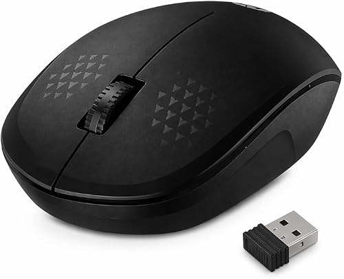 Mouse Wireless 2.4GHz – 1200 DPI Optical Mouse with USB Receiver, Ergonomic Design for Laptop, PC & Office Use