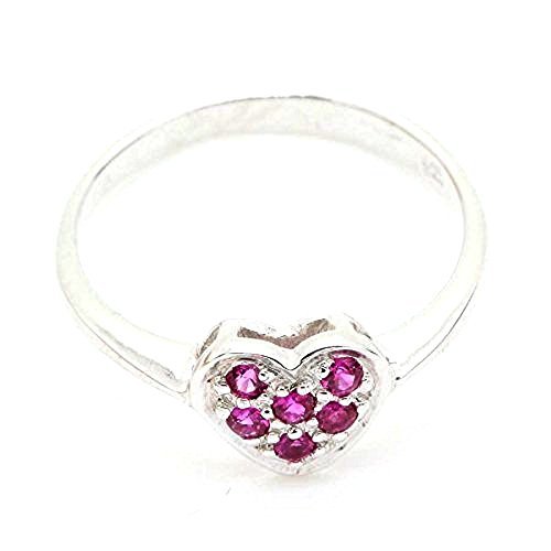 Bague Rubis Argent 925 A-Bijoux taille 48 de couleur rouge et argent