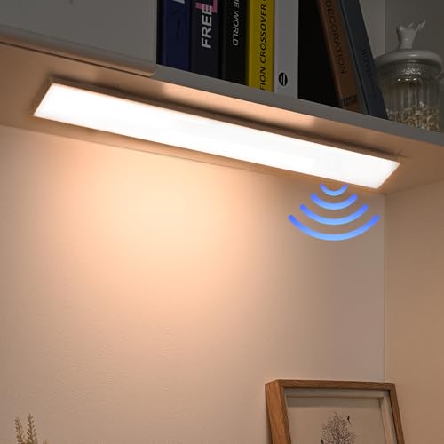 Image of 15.7 inches Full Screen Bright Motion Sensor Light Indoor, Rechargeable Touch Control Under Cabinet Lights, LED Under Cabinet Lighting for Kitchen Cabinet Closet Stairs
