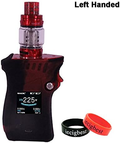 Smok MAG 225W Case Protective Silicone Case For Smok MAG 225W TC Box Mod With 2 Pcs Silicone Ring(left hand)(Black+Red)
