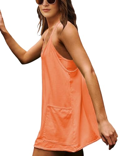 Image of Womens Sleeveless Athletic Hot Shot Mini Dress with Built-in Shorts
