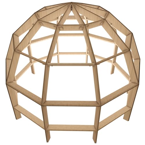 Kombodom Gartenhaus Bausatz, Tiny House, Holzhaus/Dome, Ausführung:9.9m² (1 Etage), Farbe:Braun