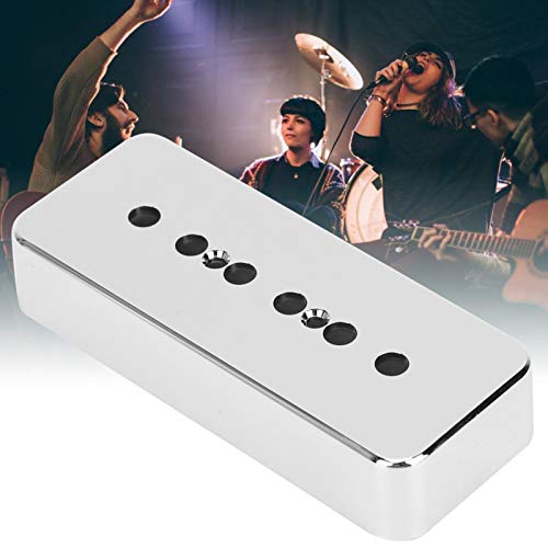 Lazmin112 2Pcs Pickup Cover, Silver Chrome-Plating Brass Humbucker Cover for P90 Soapbar Pickup - Image 2