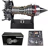 TR900 Turbofan Model Kit, Adjustable Speed Aircraft Engine with LED Light, Mechanical Science Aero Engine Education Toy Gift Decor for Adult Hobbyists, 28cm (Assembly Version)