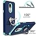 Leptech for LG Stylo 5 Case with Soft TPU Screen Protector, Ring Holder Kickstand Series Compatible with LG Stylo 5 and for LG Stylo 5V Case (Navy)