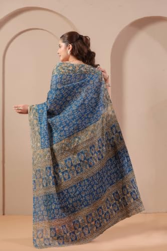 Image of TAMAIRA FASHION Mulmul Pure Cotton Saree For Woman Warli Batik Printed |Office Wear Daily Wear Sarees For Women Without Blouse Piece(Available in 11 Colours)