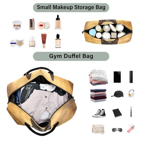 Large Travel Duffel Bag, Pharaoh Black Cat Sports Tote Gym Bag, Shoulder Weekender Overnight Bag for Women Men, Carry On Luggage with Toiletry Bags4