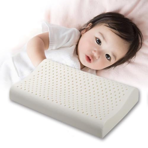 KAMONTRA Premium Memory Foam Contour Pillow for Kids, Natural Latex, Ergonomic Design, Washable Cover, Dust-Proof Inner, Neck Support for Sleeping