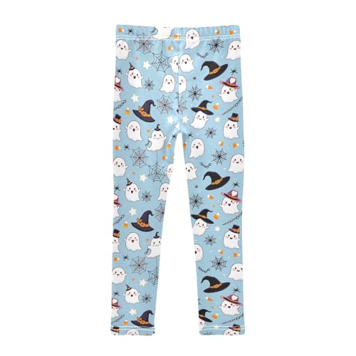 senya Girls Printed Leggings Yoga Pants Cute Ghost Hat Web Pattern for Kids in 4t to 10 Years, 4T2