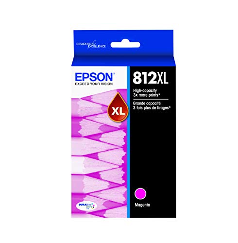 EPSON T812 DURABrite Ultra Ink High Capacity Magenta Cartridge (T812XL320-S) for Select Epson Workforce Pro Printers