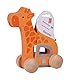 Hape Nachzieh-Giraffe aus Holz, Schiebe- und Ziehspielzeug für Kleinkinder ab 12 Monaten