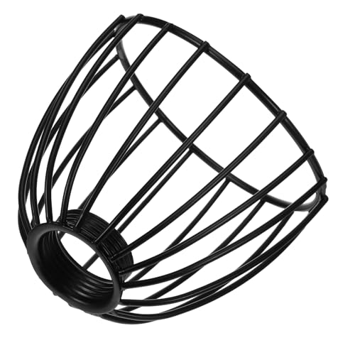 HOMSFOU Industrial Black Metal Ceiling Light Shade with Wire Cage Bulb Guard Easy DIY Replacement for Pendant Table Lamp Wall Sconce Vintage Industrial Style Lamp Holder Guard