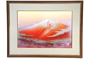 Amazon.co.jp: 黎明赤富士額 赤富士額 サイズ/62.3×82.8cm 赤