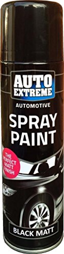 250ml Auto Spray Paint Black Matt 1900 Spray Can Household Car Van Bike Aerosol Paint (1 Pack)