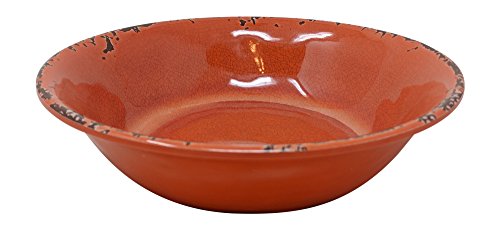 Gianna's Home 12 Piece Rustic Farmhouse Melamine Dinnerware Set, Service For 4 (Coral) #TOP3