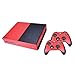 Controller Skin, PeleusTech Carbon Fiber Vinyl Sticker Skin Wrap Cover Protector for XBOX ONE Console and 2 Controller - Red