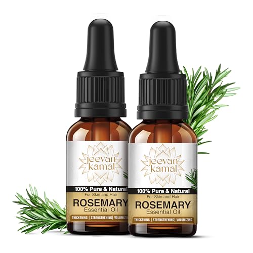 Image of Rosemary Essential Oil for Hair & Scalp Care - 15 ml | Pure & Natural Undiluted | Supports Hair Growth & Hair Fall Control | Suitable for Men & Women (Pack of 2)