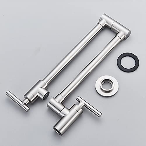 Grifo de llenado de ollas flexible con brazo articulado plegable para pared 7