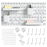 PAPAcroscoma Wall Organiser Pegboard Combination Kit, 2 Panels 28x28cm