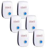 Ultraschall Schädlingsbekämpfer, 6 Stück Insektenschutzmittel Moskitoschutz Innenräumen Pest...