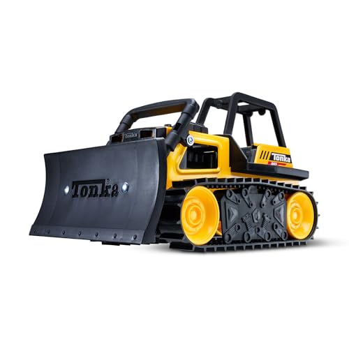 Tonka Steel Classics Bulldozer - Durable Steel & Plastic Yellow Toy Truck for Kids 3+