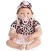 SanyDoll Reborn Baby Doll Soft Silicone 22inch 55cm Magnetic Lovely Lifelike Cute Lovely Baby Cute Leopard Baby Blue Eyes