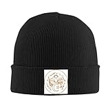 Gorro De Lana Hombre Y Mujer con Diseño De Algeria Emblema Nacional Suave Y Cálido para Invierno Elástico Y Forrado Ideal para Adultos Y Jóvenes Talla Única 36Cm