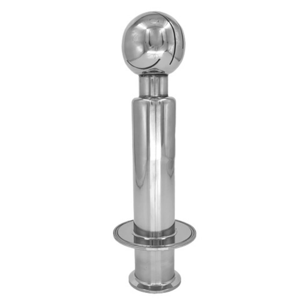 Steel Washing Spray 360 Degree Tri-Clamp Rotating Spray Ball, Length 200mm SS304 Stainless Steel Rotary Cleaning 1pc