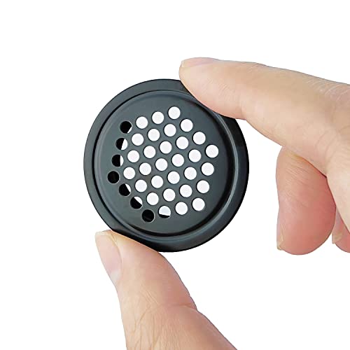 Qrity 10 PCS Stainless Steel Air Vent 35mm, Circular Mesh, Black Circular Ventilation Grille, Grating Cover - Image 2