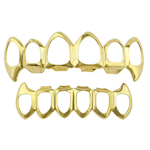 Psivika Grillz Dorado Chapado en Oro Hip Hop Para Dientes miniatura 1
